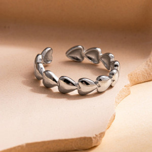 Стальное кольцо сердце J10111CJJ