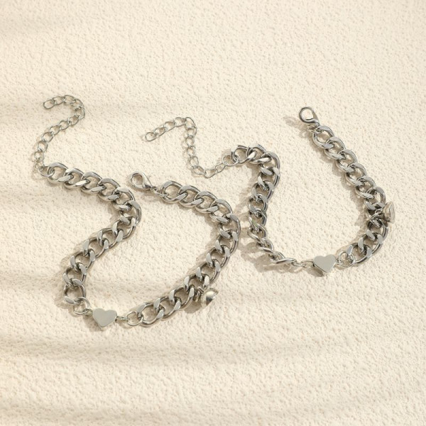 Парные браслеты стальная связь в стиле унисекс CJE81142