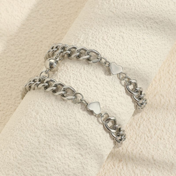 Парные браслеты стальная связь в стиле унисекс CJE81142