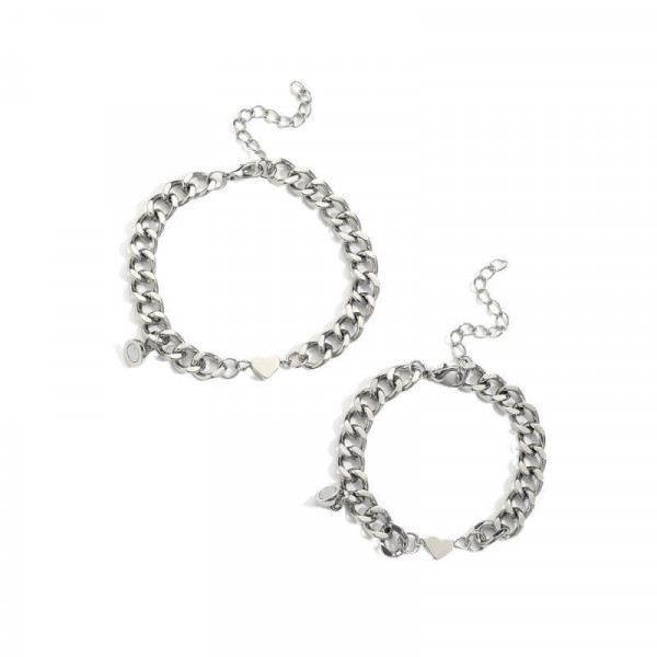 Парные браслеты стальная связь в стиле унисекс CJE81142