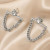 Серьги цепочки из стали со стразой 1J12436CJJ