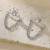 Серьги цепочки из стали со стразой 1J12436CJJ