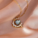 Цепочка с подвеской в форме полумесяца и сердца CJG56636