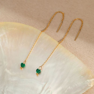 Серьги-протяжки с цветными кристаллами CJM28692