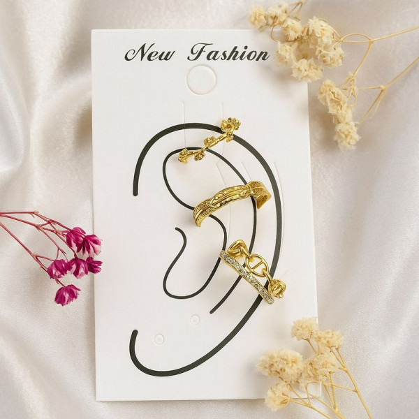 Сет фактурных золотистых каффов 1J11006CJJ