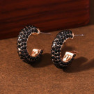 Серьги-полукольца со стразами CJH77308