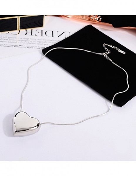 Минималистичная цепочка со скрытым кулоном-сердцем Q42041