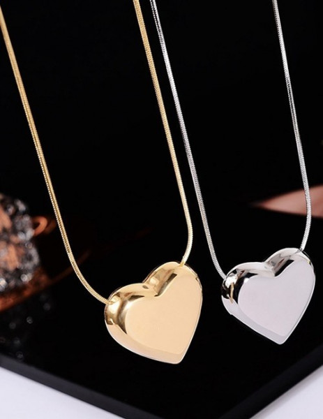 Минималистичная цепочка со скрытым кулоном-сердцем Q42041