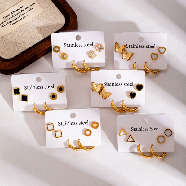 Стальной комплект бижутерии CJN43163