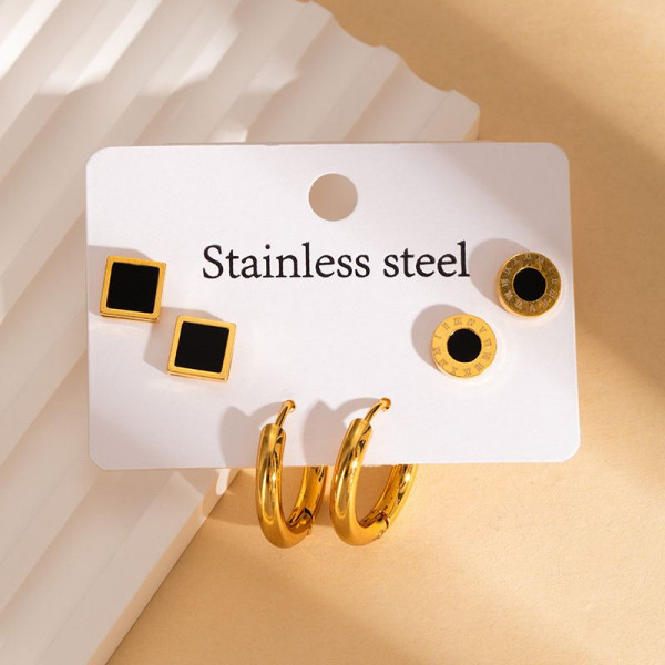 Стальной комплект бижутерии CJN43163