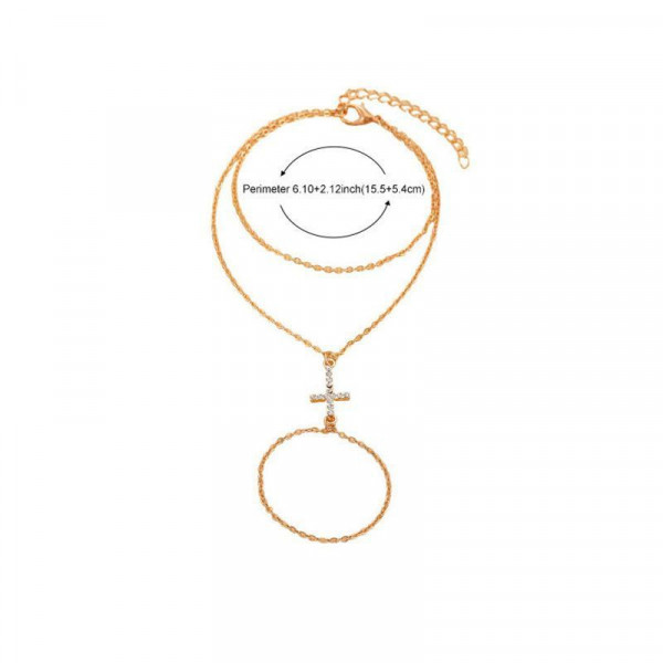 Браслет слейв духовный символ с крестом CJP14376