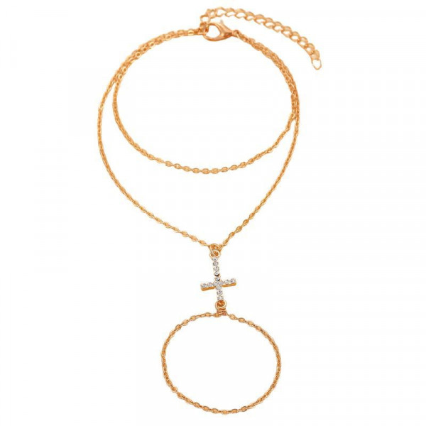 Браслет слейв духовный символ с крестом CJP14376