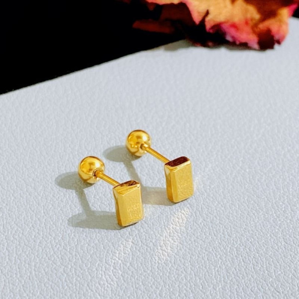 Минималистичные серьги-пусеты Прямоугольник CJC98486