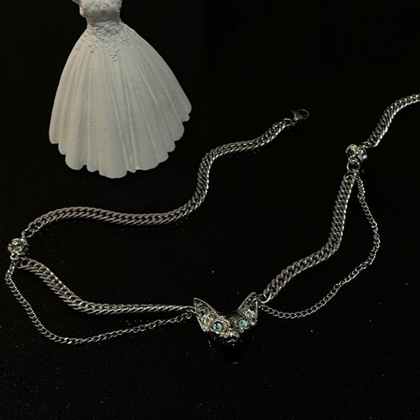 Трехслойное колье с подвеской в форме сердца CJH67754