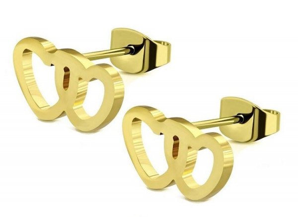 Серьги медицинская сталь с напылением золотом J10358(CJJ)