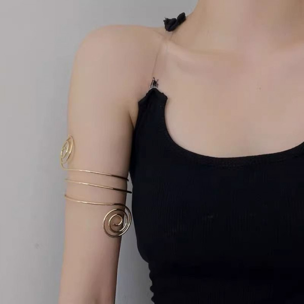 Браслет жесткий спиралевидный на плечо CJL26463