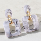 Серьги-пусеты Геометрия с черепаховым принтом CJ31693