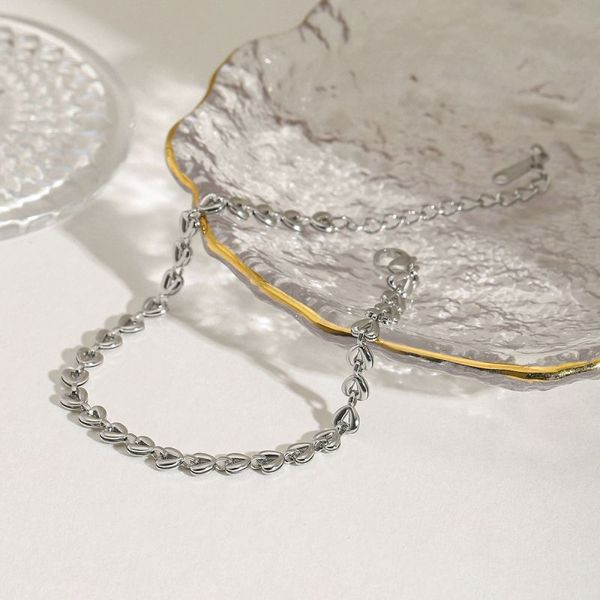 Браслет стальной классического плетения в серебристом цвете CJL40402