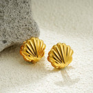 Серьги-пусеты «Морские раковины» CJQ29247