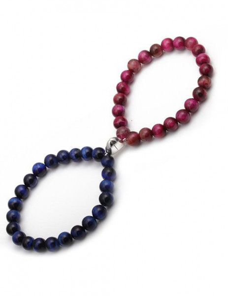 Парные браслеты яркое притяжение из цветного камня G42479