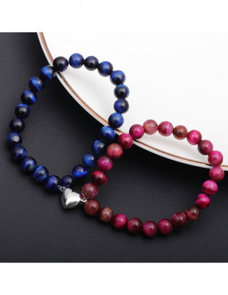 Парные браслеты яркое притяжение из цветного камня G42479