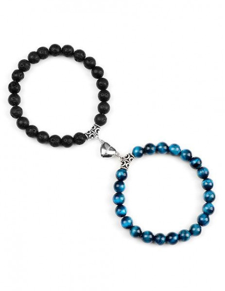 Парные браслеты яркое притяжение из цветного камня G42479