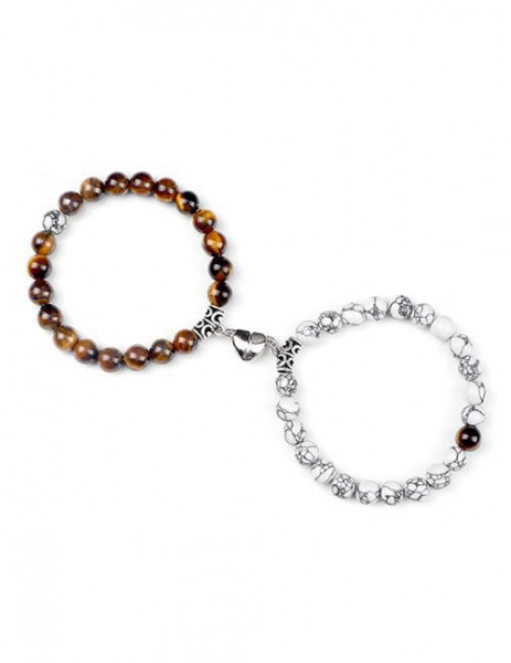 Парные браслеты яркое притяжение из цветного камня G42479