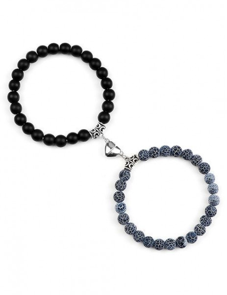 Парные браслеты яркое притяжение из цветного камня G42479