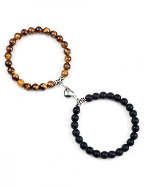 Парные браслеты яркое притяжение из цветного камня G42479