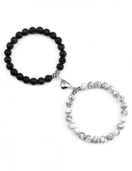 Парные браслеты яркое притяжение из цветного камня G42479