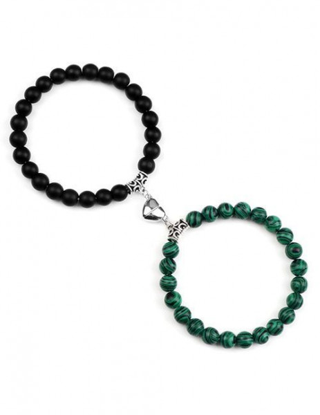 Парные браслеты яркое притяжение из цветного камня G42479