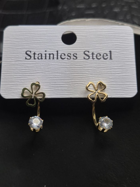 Серьги медицинская сталь с напылением золотом J10359CJJ