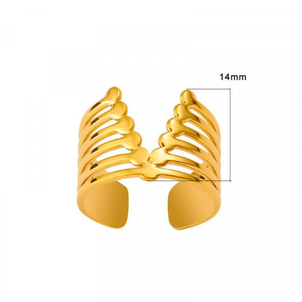 Широкое фаланговое кольцо с перфорацией CJN82705