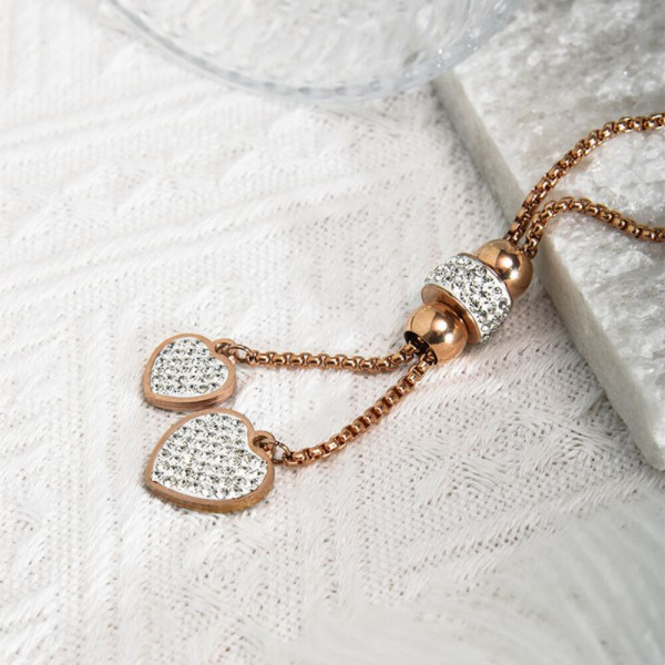 Колье-галстук с переплетенными кольцами CJJ25175