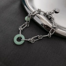 Браслет-цепь с декоративной вставкой из агата CJH69960