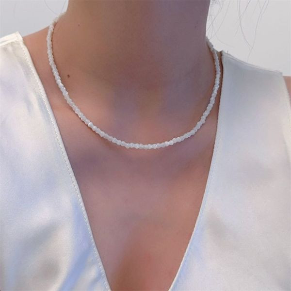 Классический жемчужный чокер из мелких ровных бусин CJL47585