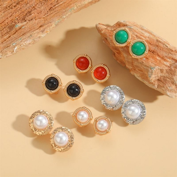 Серьги-пусеты Жемчуг в серебристом сиянии CJC96447