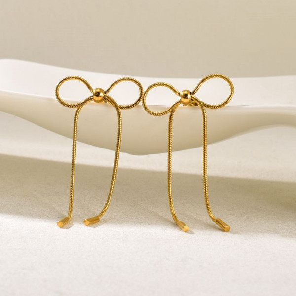 Серьги-пусеты Банты контурные CJQ29253