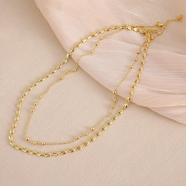 Цепочка панцирного плетения с золотистым напылением 1J11645CJJ