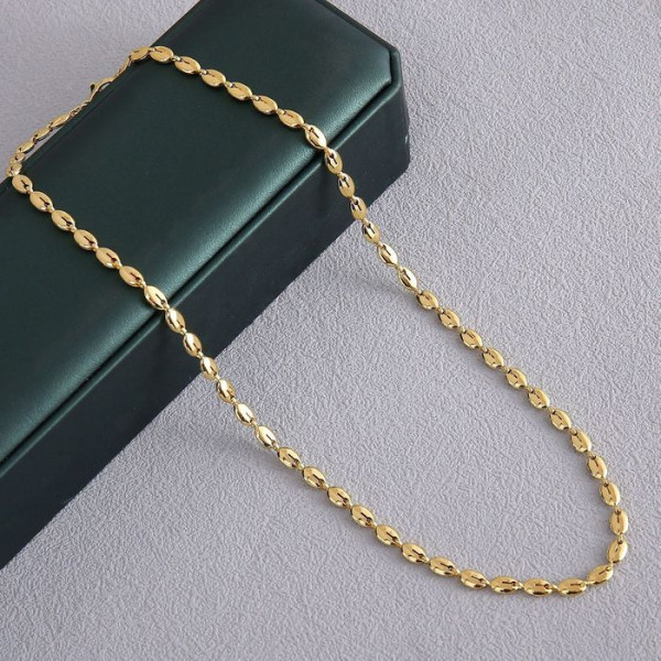 Цепочка панцирного плетения с золотистым напылением 1J11645CJJ