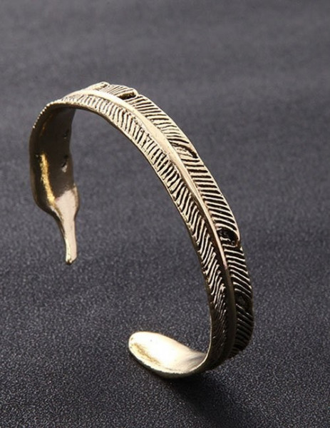Браслет жесткий античный кафф с узором A67464