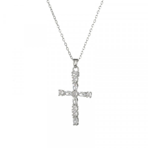 Золотистая цепочка с радужным крестом CJL34449