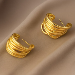 Серьги с волнообразным дизайном 1J12114CJJ