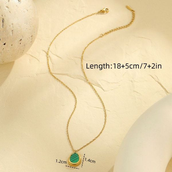 Золотистая цепочка с эмалевой каплей CJL36075