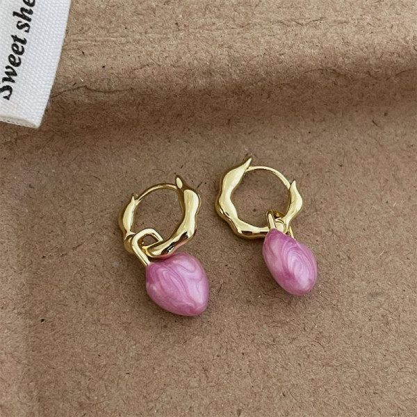 Серьги-конго с подвесками в форме голубых сердец CJL81070