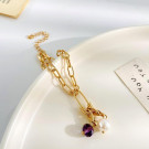 Браслет из двойной цепи с подвесками CJL92303