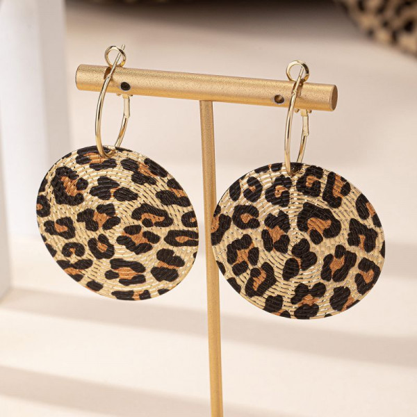 Серьги-конго с подвесками-дисками в стиле бохо CJM14397