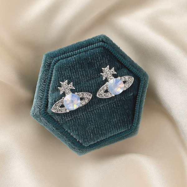 Серьги-гвоздики ювелирный сплав с камнями 1J12345CJJ