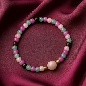 Браслет имитация турмалина ювелирный сплав 1J12174CJJ