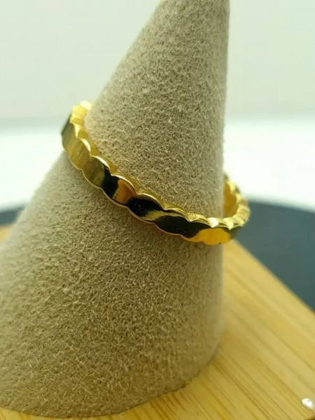 Кольцо стальное с напылением золотом J10234CJJ